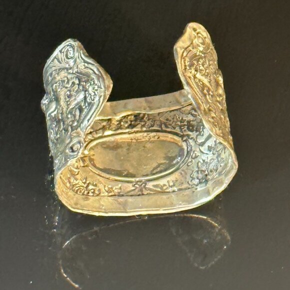 Antique Gorham Circa 1890 Small Cuff Angel Bracelet Sterling Silver 925 Cherub - Picture 8 of 10